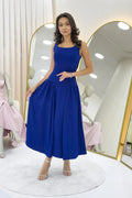 Saxe Blue Midi Sleeveless Dress