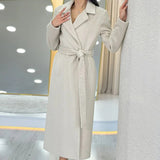Beige Midi Length Coat