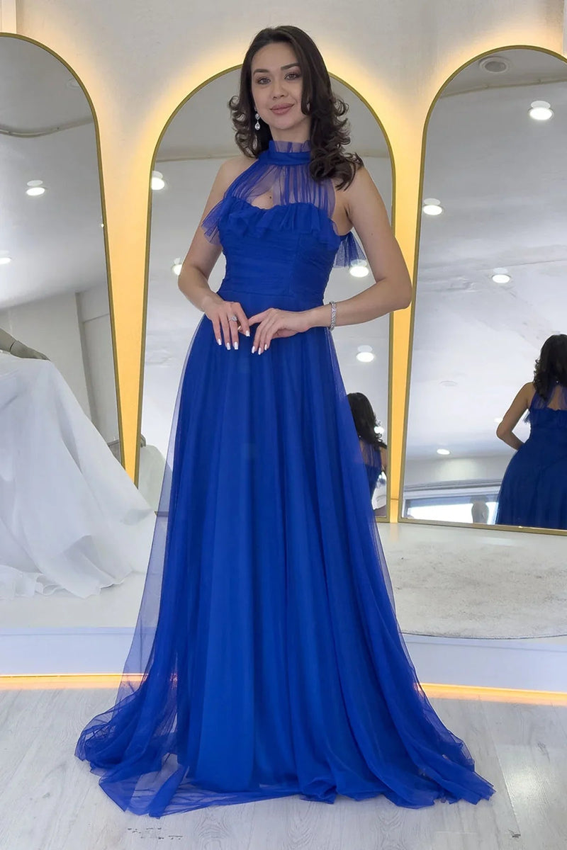 Women's Saxe Draped Sleevesuz Tulle Evening Gown