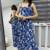 Strap Blue Dress