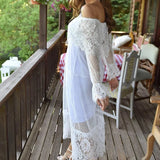 White Lace Midi Dress