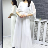 White Maxi Chiffon Dress