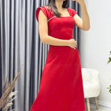 Rotes Midikleid