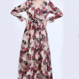 Floral Midi Chiffon Dress
