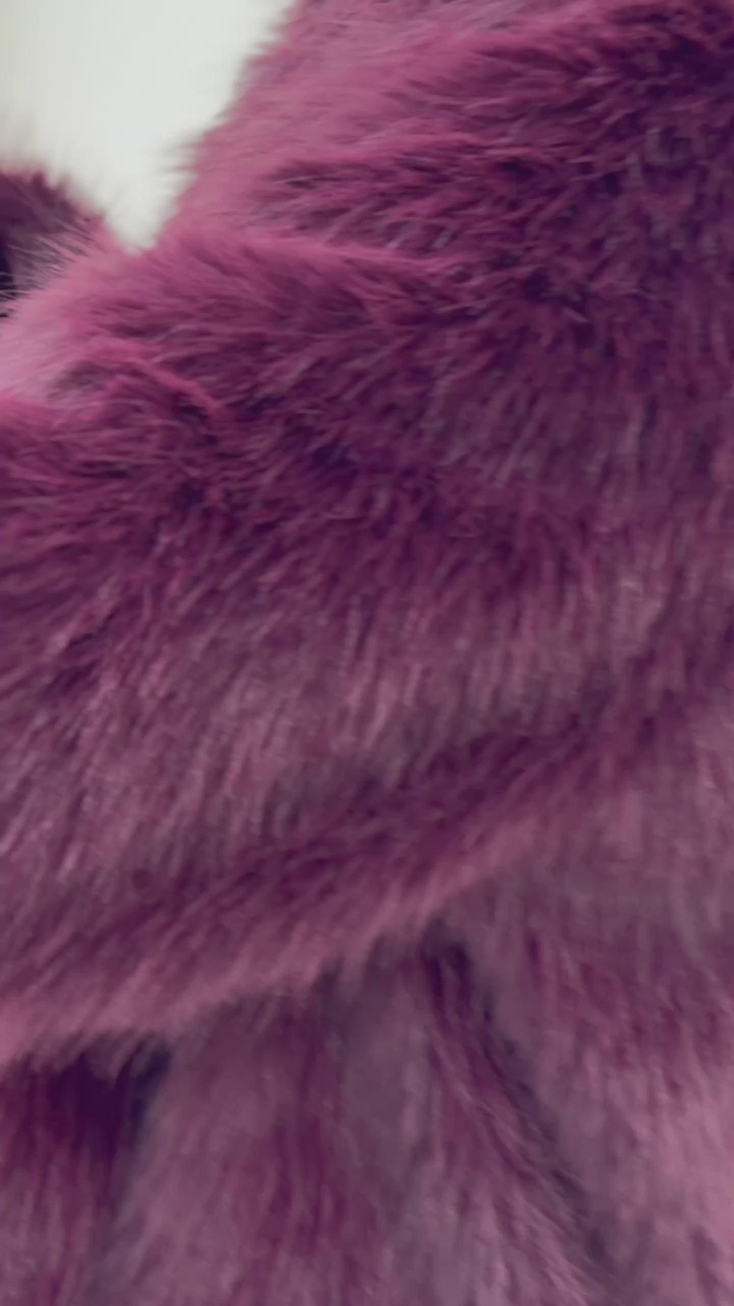 Women's Short Plum Faux Fur Jacket